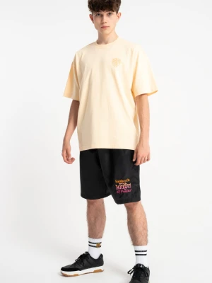 Czarne krótkie spodenki LOOSE z haftem Reporter