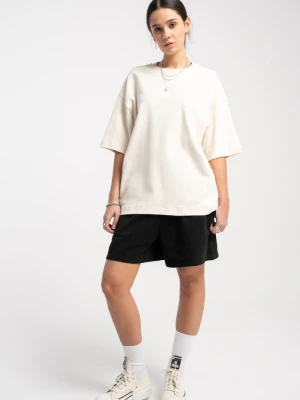 Czarne krótkie spodenki dresowe bez nadruków Reporter