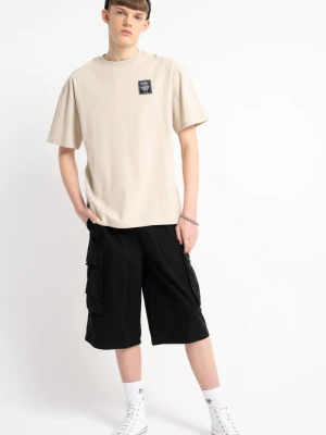 Czarne krótkie spodenki REGULAR z przestrzennymi kieszeniami Reporter