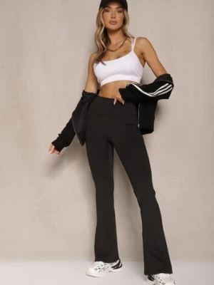 Czarne Legginsy Dzwony High Waist Orruvana yu & me