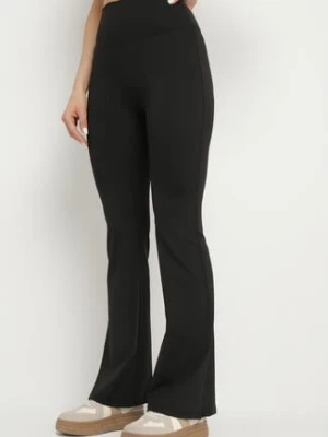 Czarne Legginsy Typu Dzwony z Wysokim Stanem Orralise yu & me