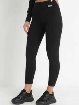 Czarne Legginsy z Gumką w Pasie Agathousa glo-story