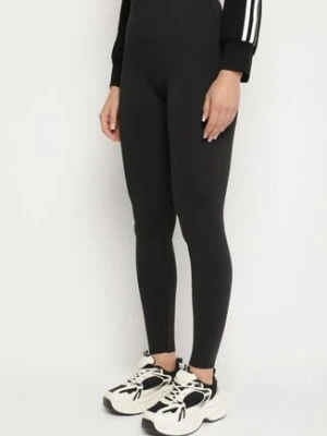 Czarne Legginsy z Wysokim Stanem i Przeszyciem Aletila yu & me