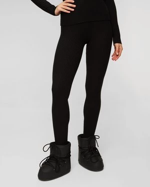 Czarne Leginsy Damskie Varley Mocado Rib Knit Legging