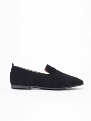 Czarne loafersy damskie