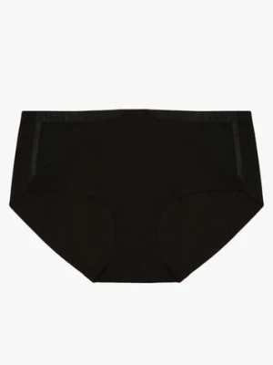 Czarne Majtki Figi High Waist z Bezszwowym Wykończeniem Kolaniris invisi feminine