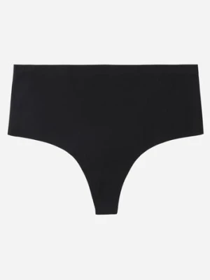 Czarne Majtki Stringi High Waist o Bezszwowym Wykończeniu Oreasa love magnolia
