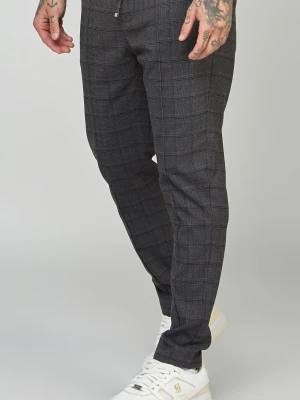 Czarne męskie spodnie joggery o zwężanym kroju SikSilk