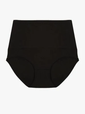 Czarne Modelujące Majtki z Bawełny High Waist Nilionea love magnolia