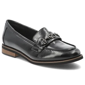 Czarne Mokasyny Cambell Skórzane Obuwie Damskie