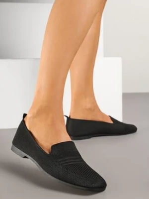 Czarne Mokasyny z Siateczkową Cholewką Belionas seastar