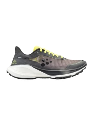 Czarne/neonowe żółte pure trail sneakersy Craft