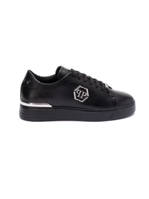 Czarne Niskie Sneakersy Hexagon Philipp Plein