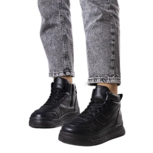 Czarne ocieplane sneakersy Korti Inna marka