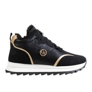 Czarne ocieplane wysokie sneakersy Mikaela Inna marka