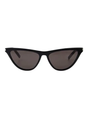 Czarne Okulary Przeciwsłoneczne Cat Eye z Acetatową Oprawką Saint Laurent