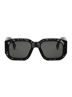 Czarne okulary przeciwsłoneczne dodatki damskie Aw23 Fendi