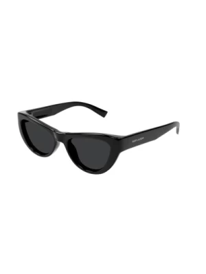 Czarne okulary przeciwsłoneczne z czarnymi soczewkami Saint Laurent