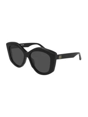 Czarne okulary w stylu kocich oczu Balenciaga