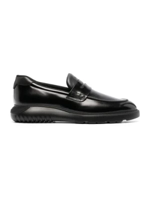 Czarne płaskie buty dla kobiet Hogan