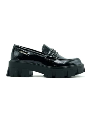 Czarne płaskie buty, kolekcja Replay AW 2023/2024 Replay
