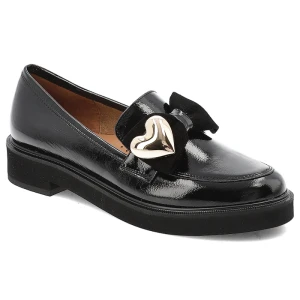 Czarne Półbuty Armodo Wygodne Wsuwane Obuwie Damskie