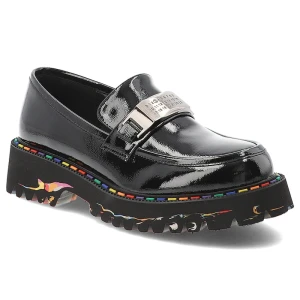 Czarne Półbuty Artiker Stylowe Obuwie Damskie