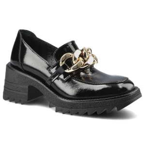 Czarne Półbuty Chebello Damskie Wygodne Obuwie