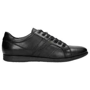 Czarne komfortowe półbuty męskie idealne na co dzien 8075-51 Wojas