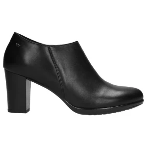 Czarne półbuty damskie na slupku 9495-51 Wojas