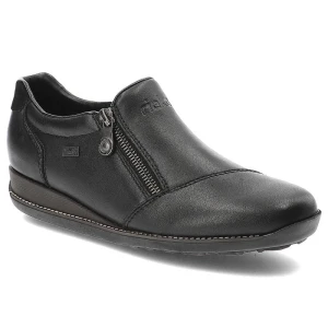 Zdjęcie produktu Czarne Półbuty Rieker Wygodne Buty Damskie