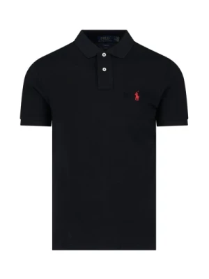 Czarne Polo T-shirty i Pola Ralph Lauren