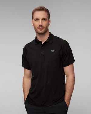 Czarne Polo Techniczne Męskie Lacoste Dh3201