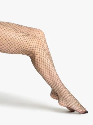 Czarne rajstopy kabaretki Ryłko