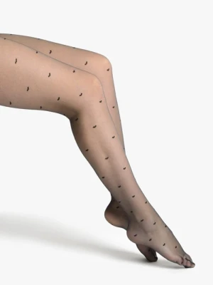 Czarne rajstopy w serca 20 DEN Ryłko