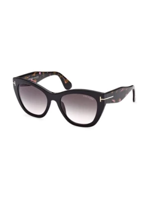 Czarne Ramki Okulary Przeciwsłoneczne Damskie Tom Ford