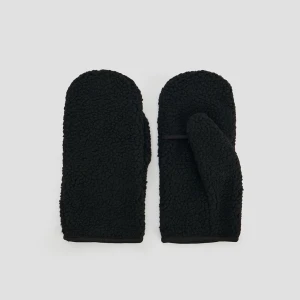 Czarne rękawiczki polarowe House