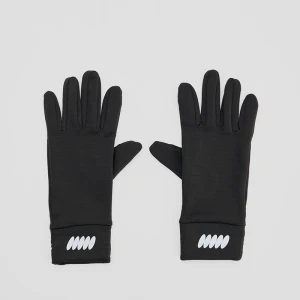 Czarne rękawiczki z białym nadrukiem przy dolnej krawędzi House