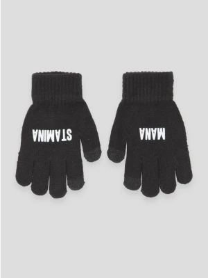 Czarne rękawiczki z motywem gamer Reporter
