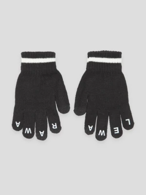 Czarne rękawiczki z napisem LEWA PRAWA Reporter