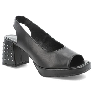 Zdjęcie produktu Czarne Sandały Karino Eleganckie Obuwie Damskie