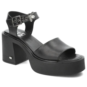 Czarne Sandały Karino Eleganckie Obuwie Damskie