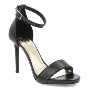 Czarne Sandały Karino Stylowe Obuwie Damskie Na Szpilce