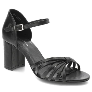 Czarne Sandały Maciejka Eleganckie Skórzane Buty