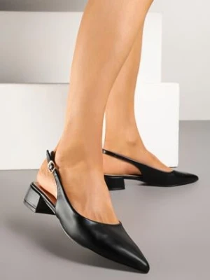 Czarne Sandały na Obcasie z Odkrytą Piętą Odarisa chiara foscari