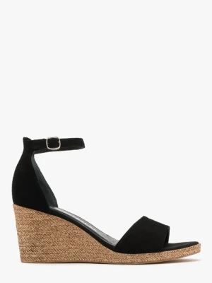 Czarne sandały na platformie Ryłko