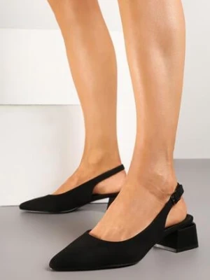 Czarne Sandały Vices Bez Pięty ze Skórzaną Wkładką Evialiana