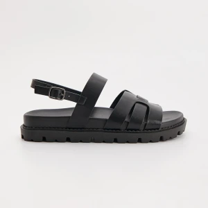 Czarne sandały z imitacji skóry House