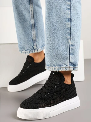 Czarne Siateczkowe Sneakersy Typu Tenisówki Sunalie Weide