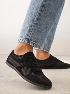 Czarne Siateczkowe Sneakersy w Stylu Tenisówek Adranella modern world